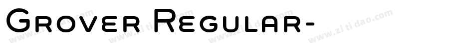 Grover Regular字体转换